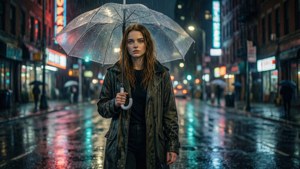 Sophie Turner Rainy Night