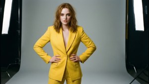 Sophie Turner Yellow Suit