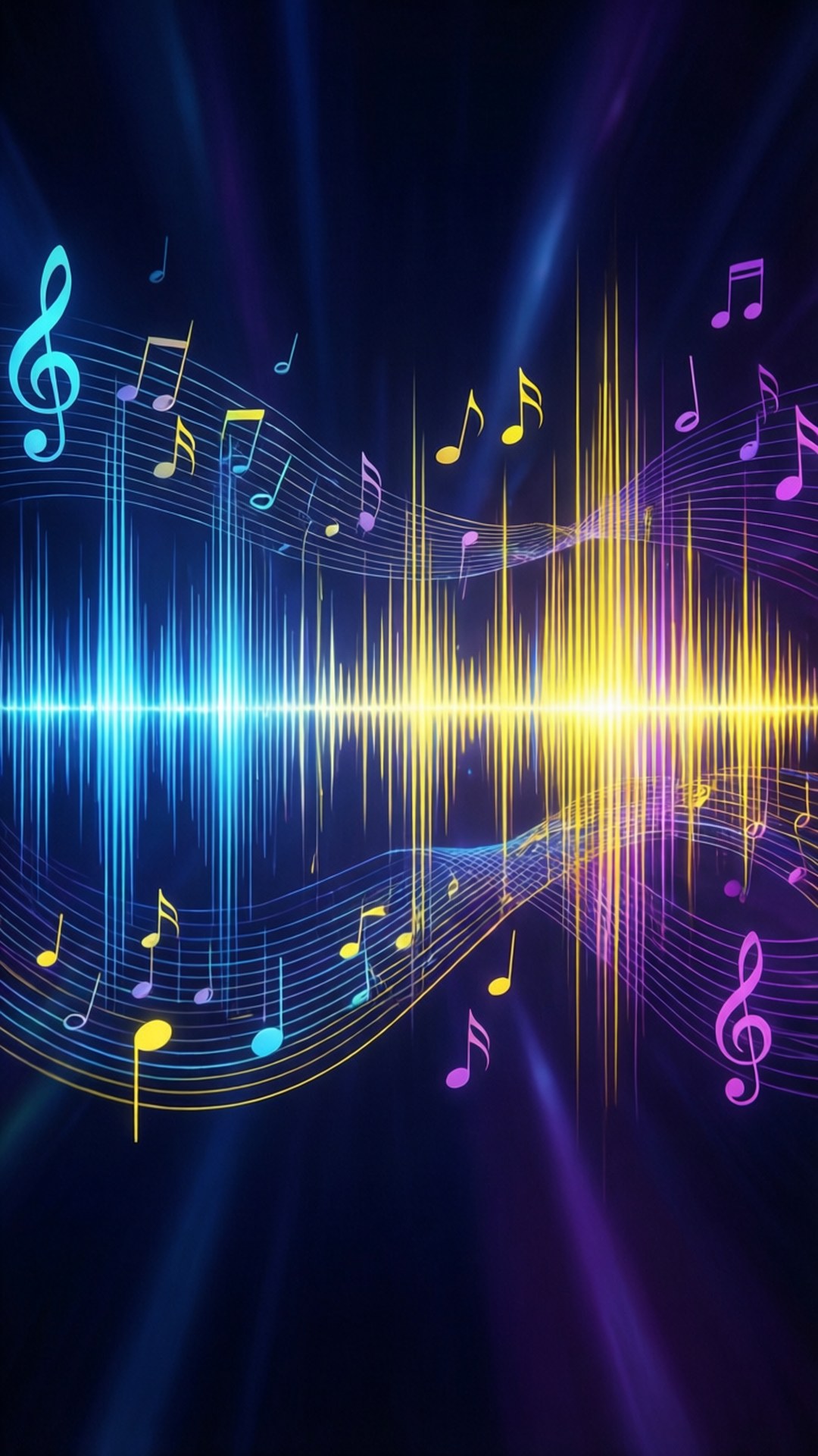 Sound Wave Abstraction by Wallpapers.art Studio