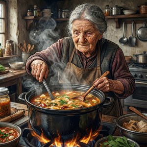 Soup Cooking Grandma