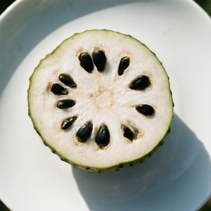 Soursop Slices Flat Lay