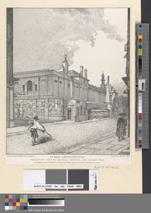 South West View of Bethlem Hospital and London Wall