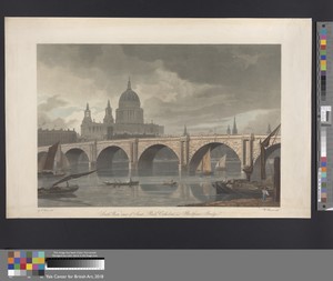 South West View of Saint Paul's Cathedral and Blackfrairs Bridge