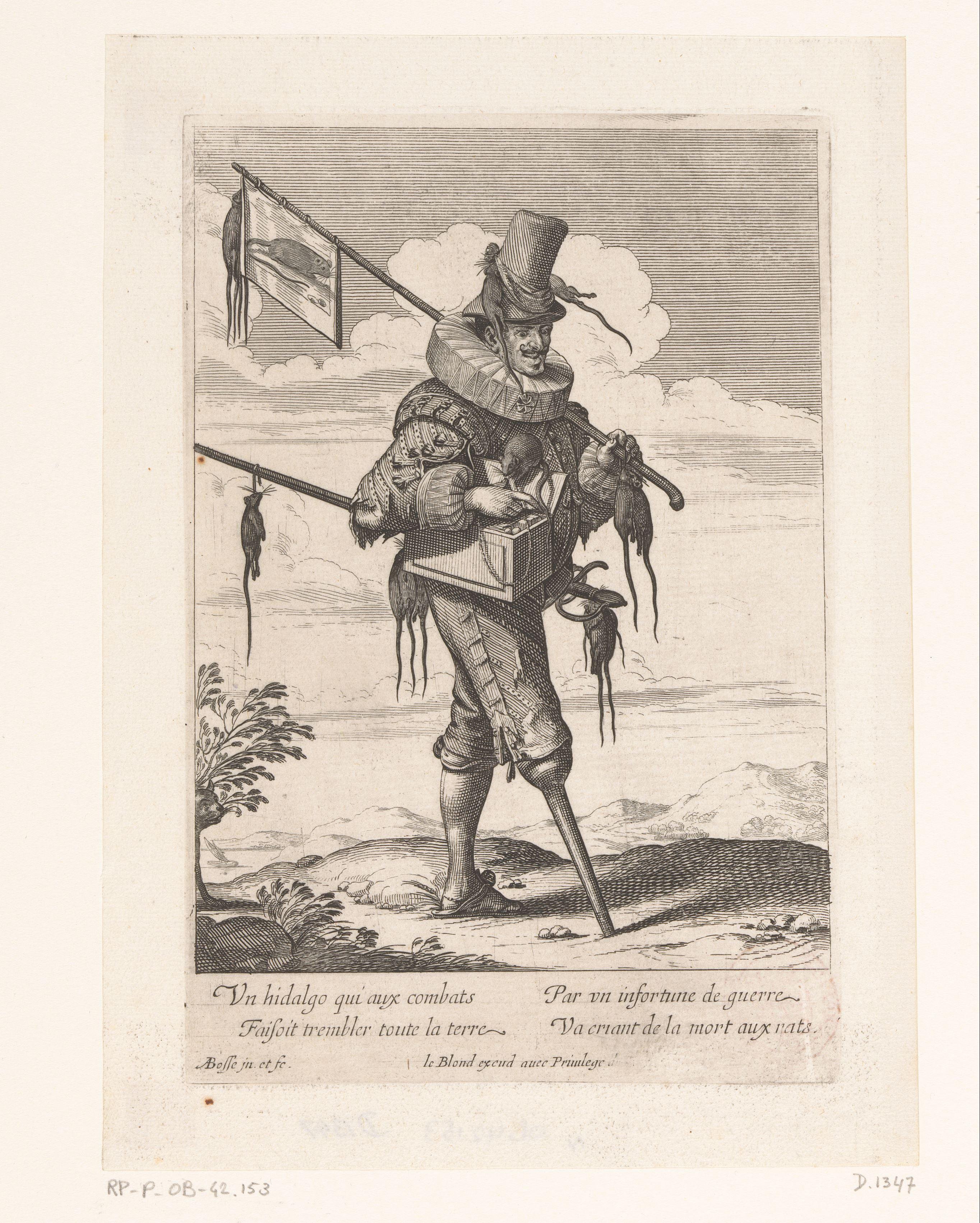 Spaanse rattenvanger by Abraham Bosse