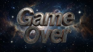 Space 3D Game Over