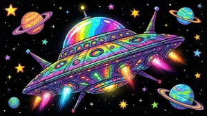 Space Alien Rainbow
