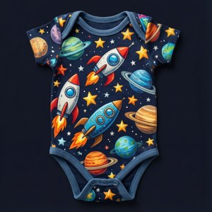 Space Baby Onesie SVG