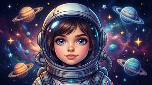 Space Birthday Girl