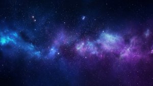 Space Blue to Cosmic Purple Nebula