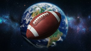 Space Half Football with Earth