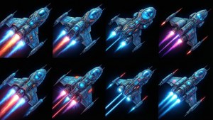 Spaceship Anim Sprite Sheet
