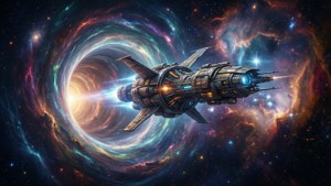 Spaceship from Wormhole