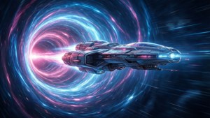 Spaceship Wormhole Travel