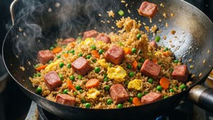 Spam Fried Rice Action