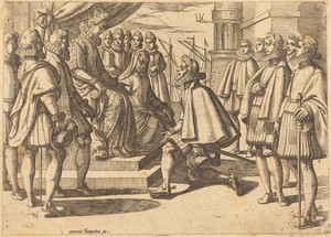 Spanish Duke before Margaret of Austria