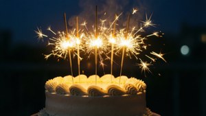 Sparkler Birthday Cake