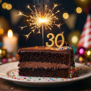 Sparkler Cake Slice 30