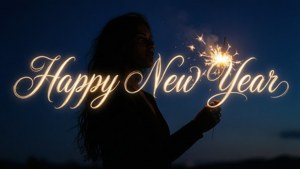 Sparkler Silhouette Greeting
