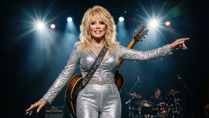 Sparkling Silver Jumpsuit Pose