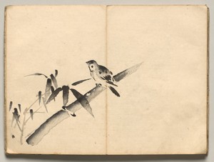 Sparrow in Bamboo from Ōkyo Picture Book