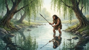 Spear Fishing at Dusk