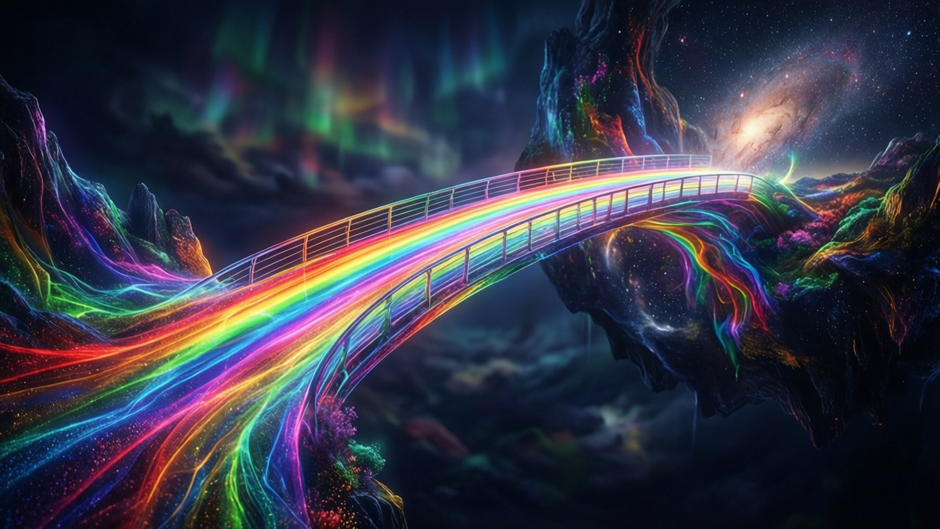 Spectrum Bridge by Wallpapers.art Studio