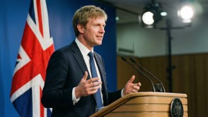 Speech at Podium