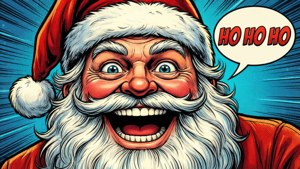 Speech Bubble Santa
