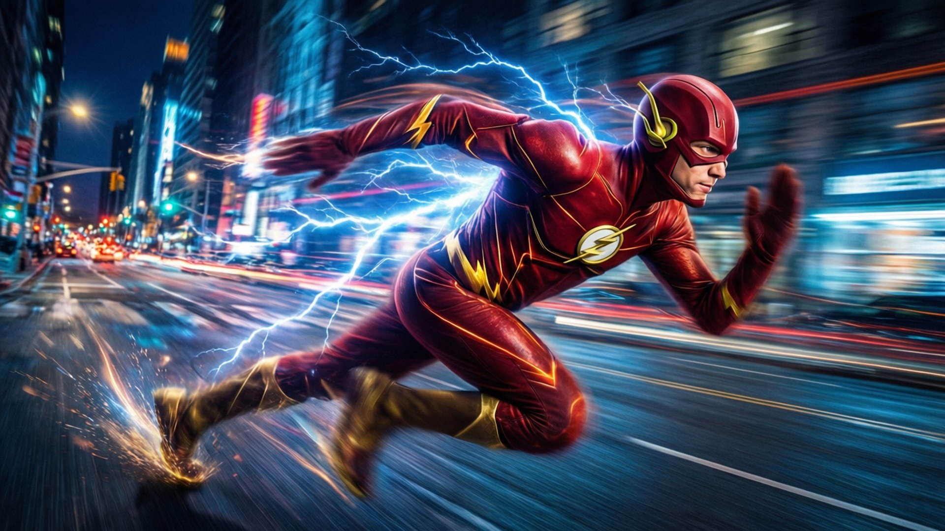 Speed Force Lightning Run by Wallpapers.art Studio
