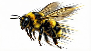 Speeding Bee Vector