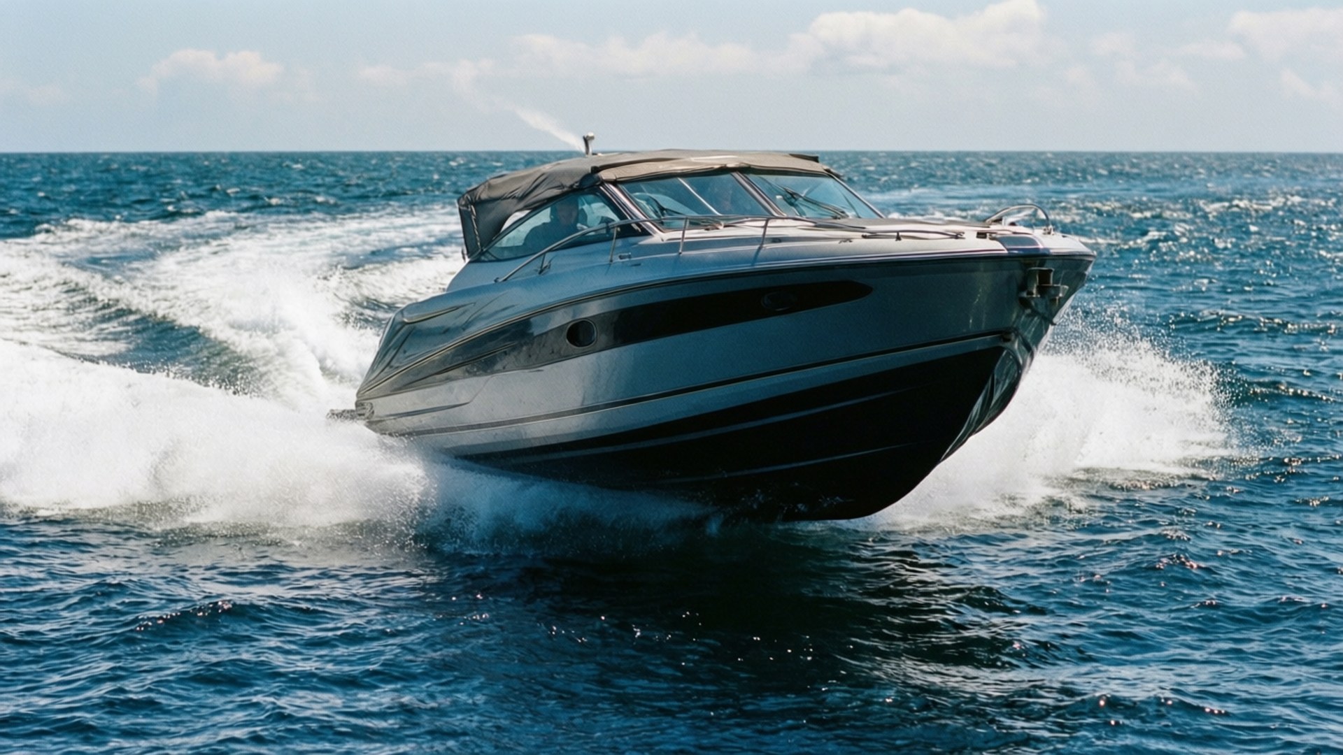 Speeding Powerboat by Wallpapers.art Studio