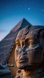 Sphinx Under Twilight Stars
