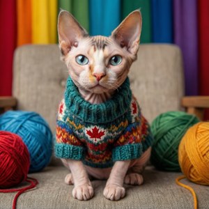 Sphynx in Sweater