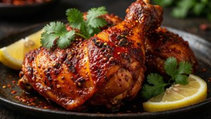 Spicy Chicken Thighs Close-up
