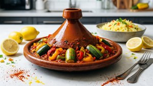 Spicy Vegetable Tajine with Rice