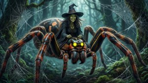Spider Riding Witch
