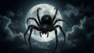 Spider Silhouette Moon