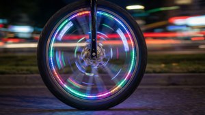 Spinning LED Unicycle Wheel