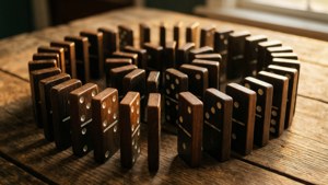Spiral Domino Arrangement
