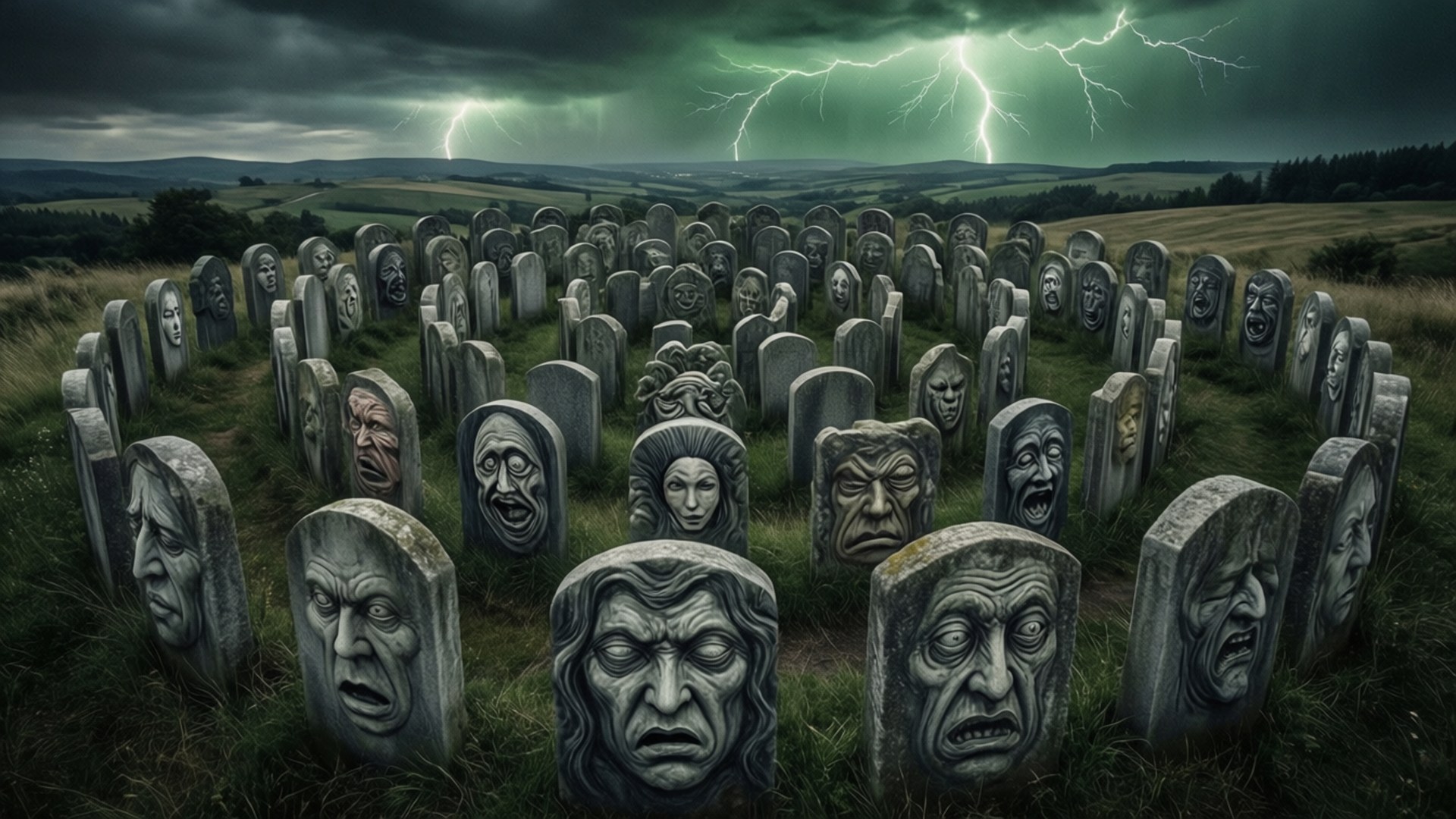 Spiral Face Tombs by Wallpapers.art Studio