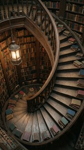 Spiral Library Staircase