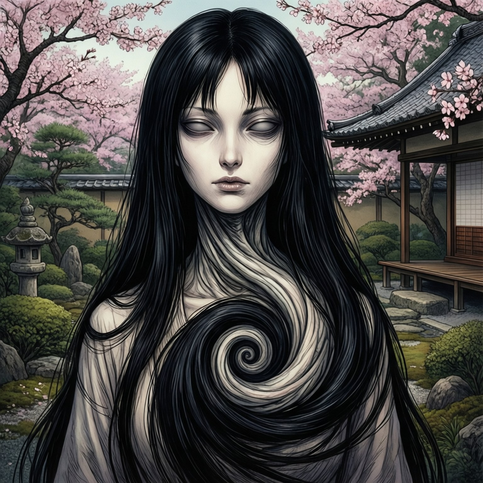 Spiral Neck Maiden by Wallpapers.art Studio