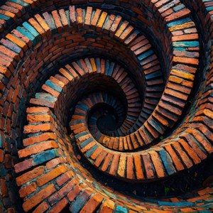 Spiraling Brick Pattern