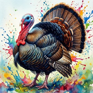 Splash Watercolor Turkey