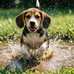 Splashy Beagle Puppy