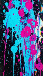 Splatter Burn Cyan Magenta