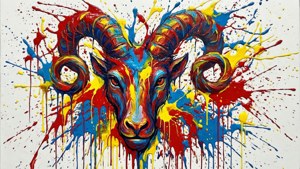 Splatter Paint Capricorn