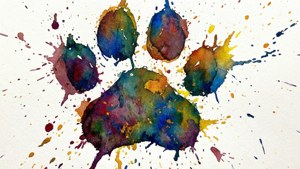 Splatter Paw Prints