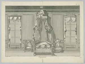 Split Interior Elevation Showing Upholsteries