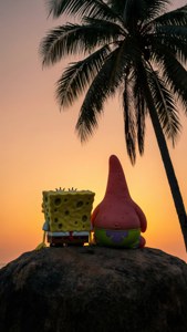 SpongeBob Patrick Sunset